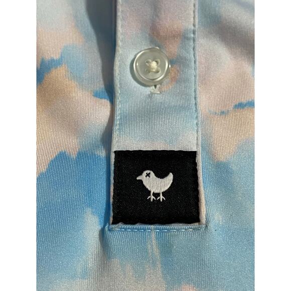 Bad Birdie Cotton Candy Polo Shirt Men’s Size 2XL Pastel Blue & Pink - Picture 6 of 9